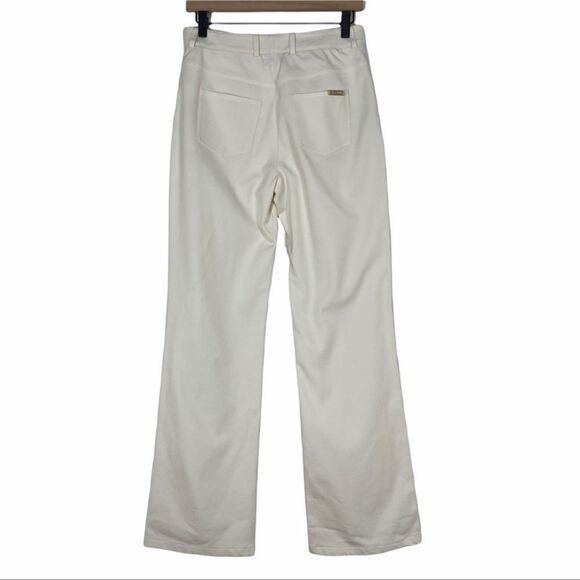 St. John Collection Ivory Wide Leg Trousers Size 4 - Picture 2 of 11